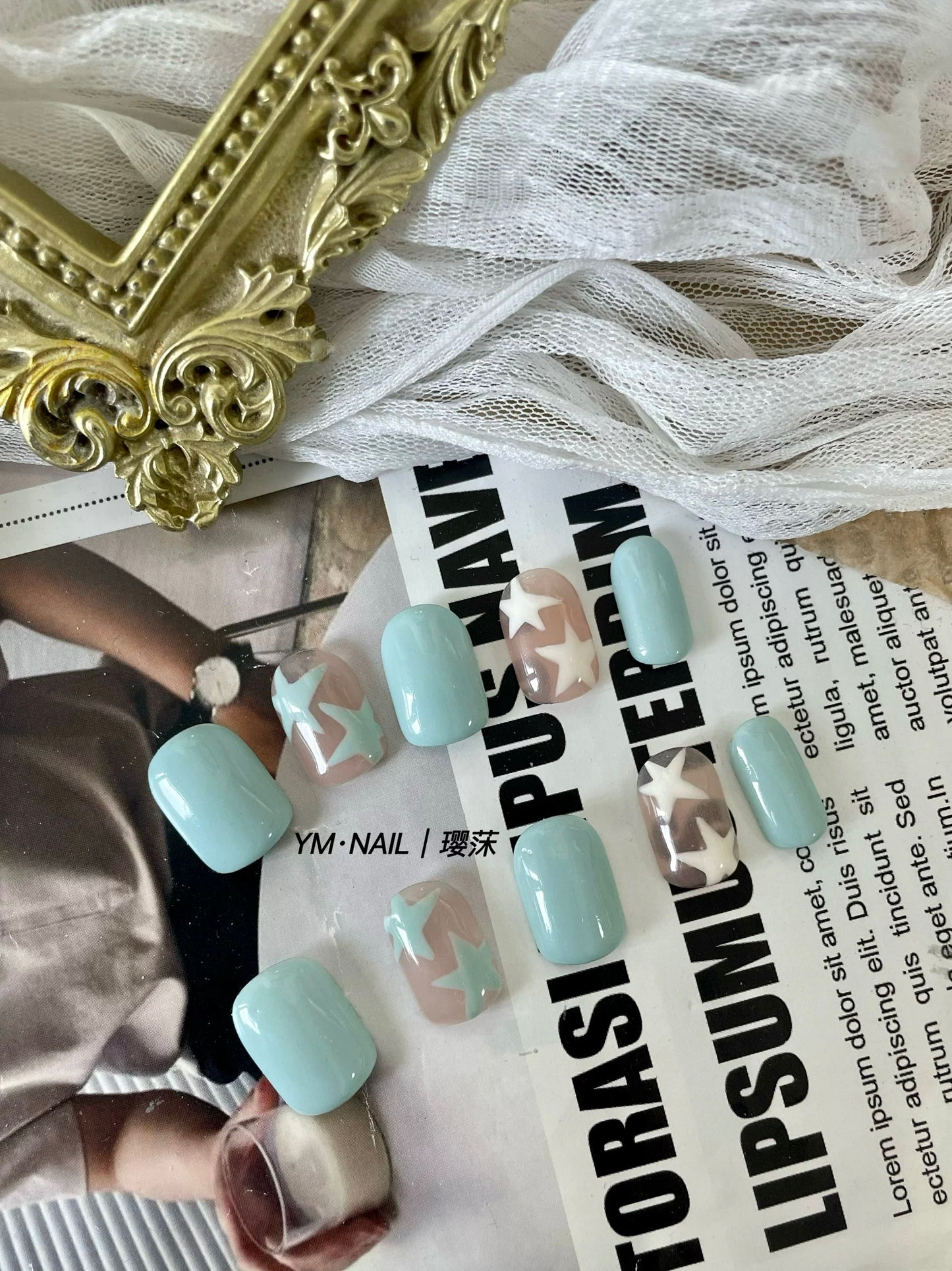 Star Blue Nail
