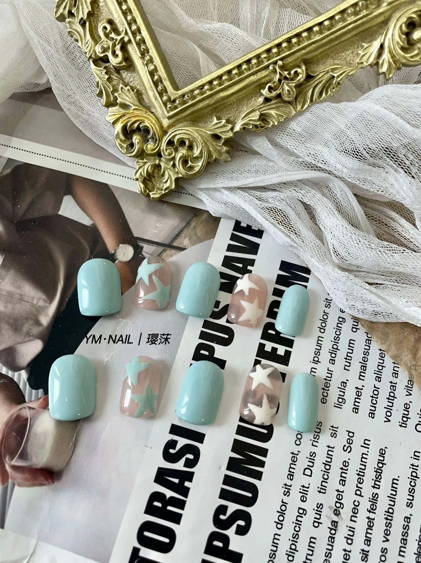 Star Blue Nail