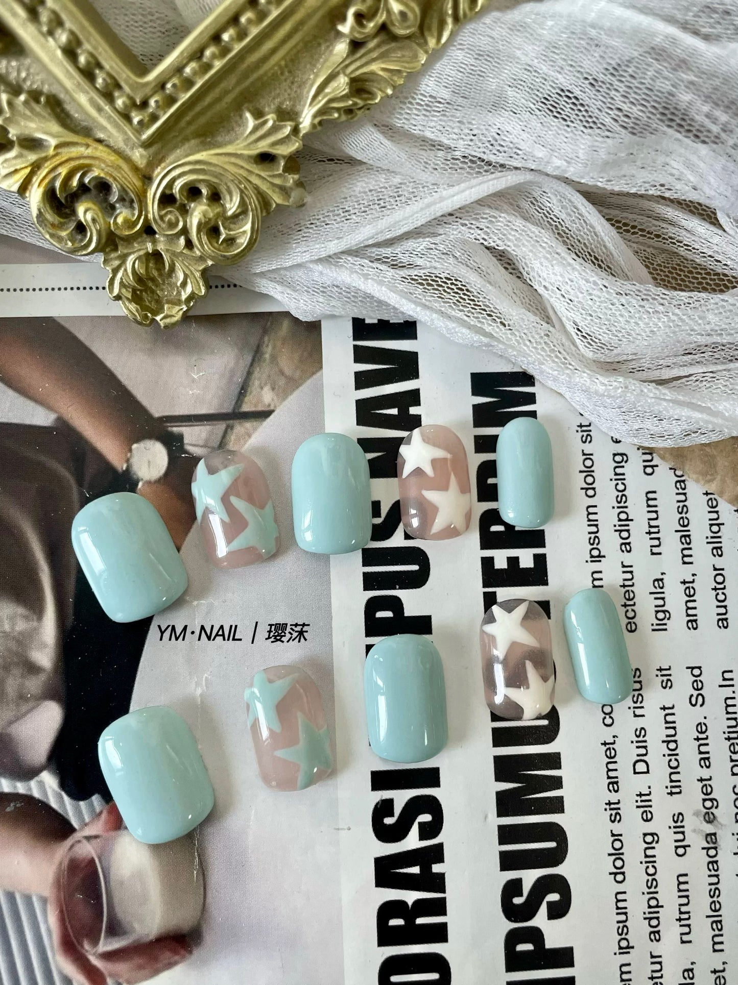 Star Blue Nail