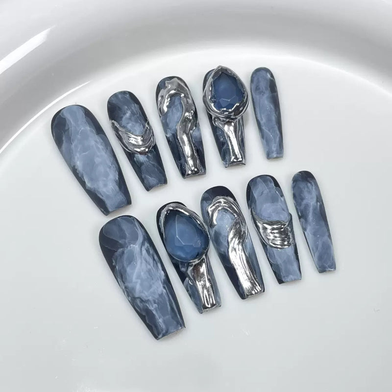 Blue Halo Nail