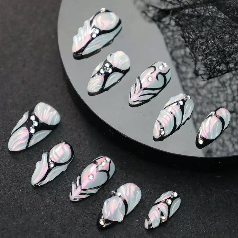 Line Handmade Press On Nails