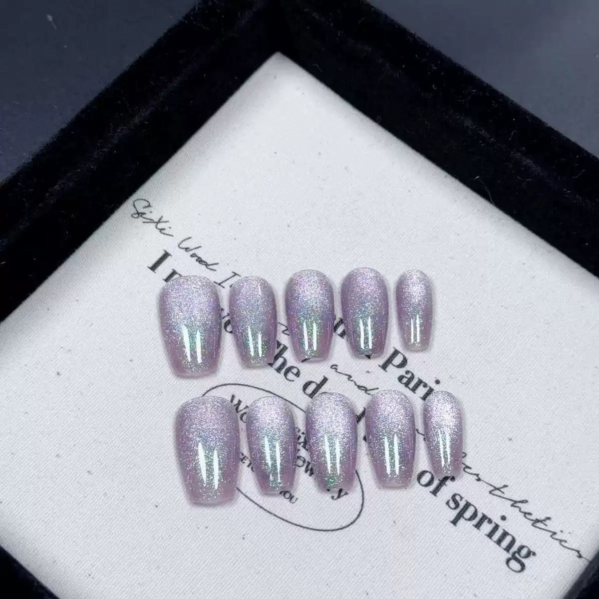 Purple Cat Eye Solid Nail