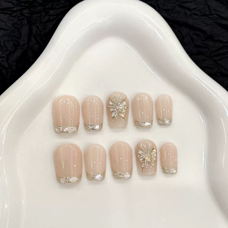 Butterfly French Nail