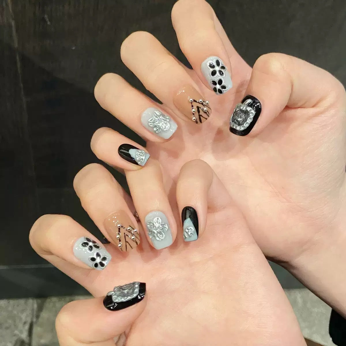 Apple Black Nails