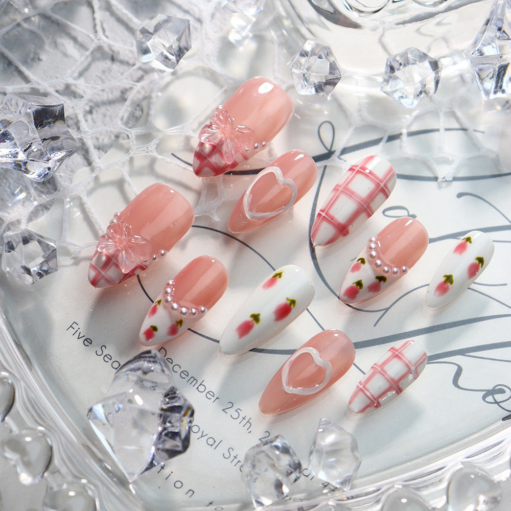 Sweetheart Handmade Press On Nail