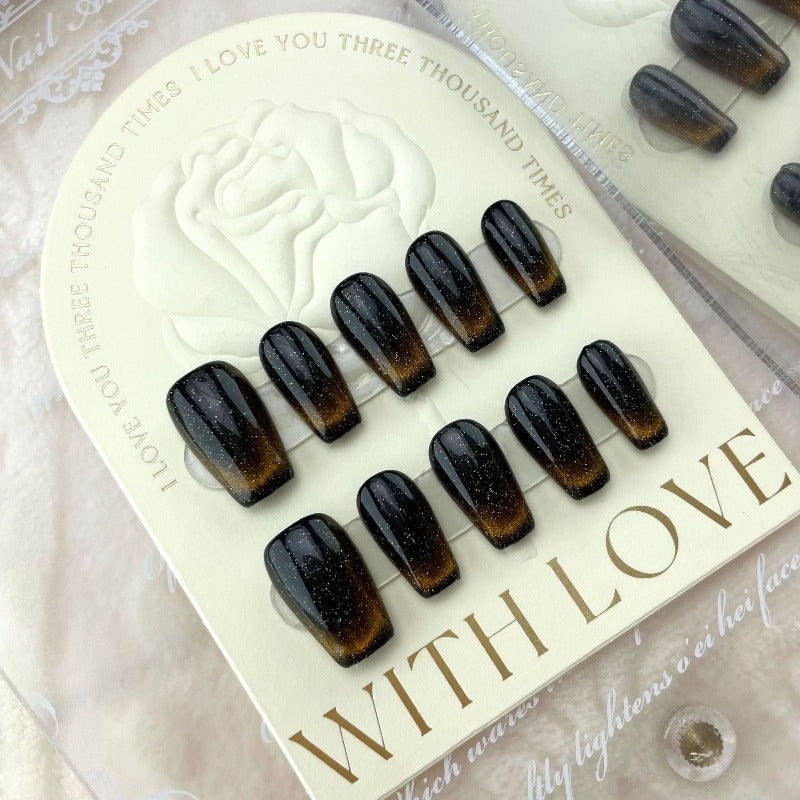Black Cat's Eyes Handmade Press On Nail