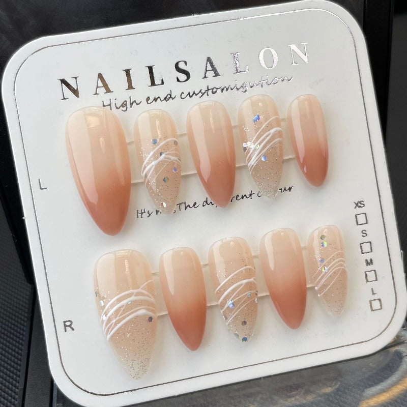 Maiden's Blush Handmade Press On Nail