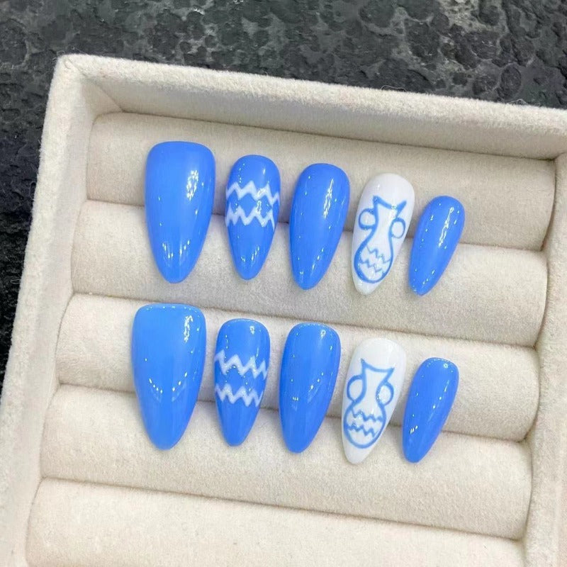 Aquarius Handmade Press On Nail