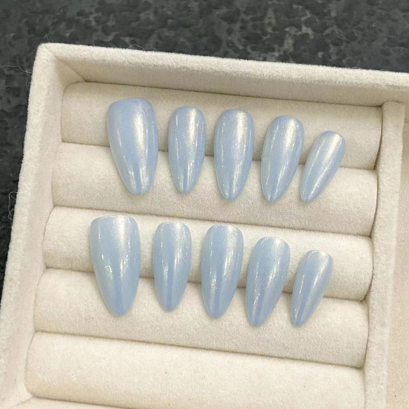 Pure Nude Almond Nail Handmade Press On Nail(复制)
