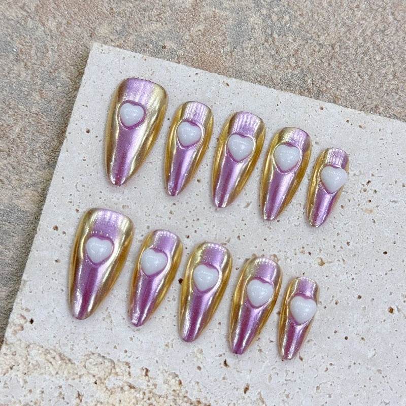With Love In My Heart Handmade Press On Nail