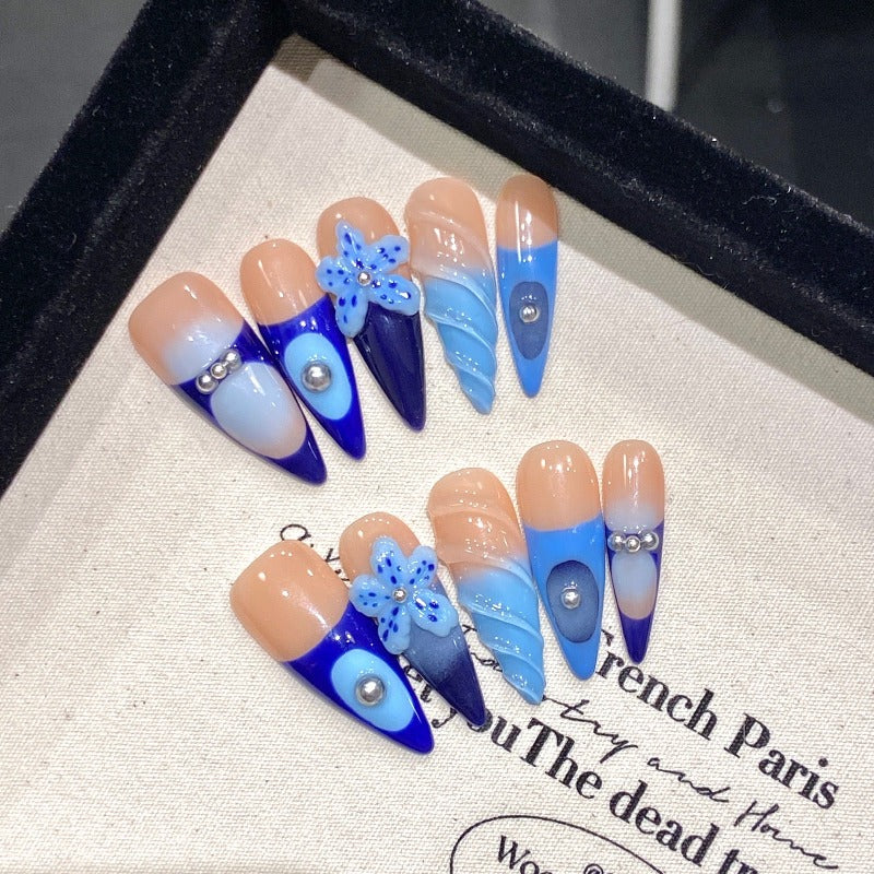 Deep-sea Shell Handmade Press On Nail