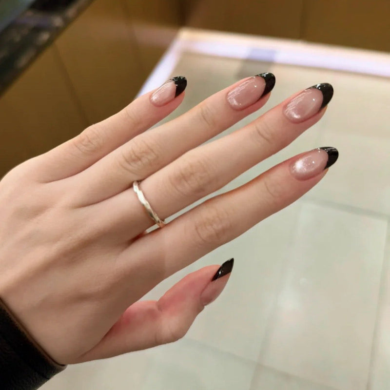 Black Edge French Nail