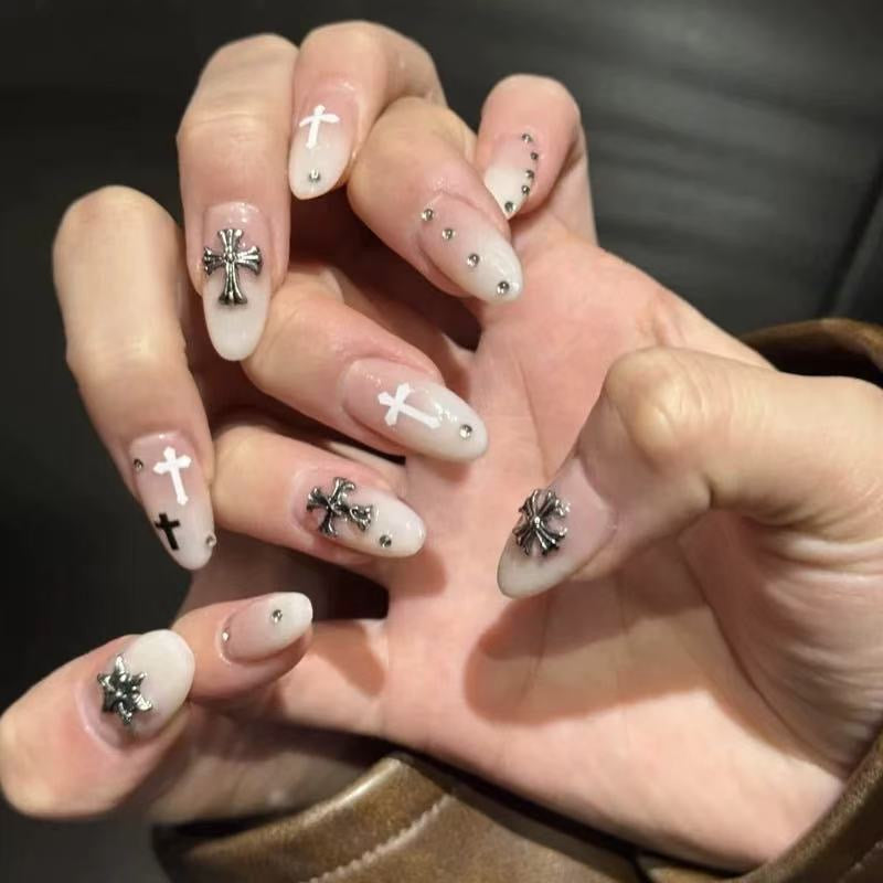 Crucifixion Almond Nails