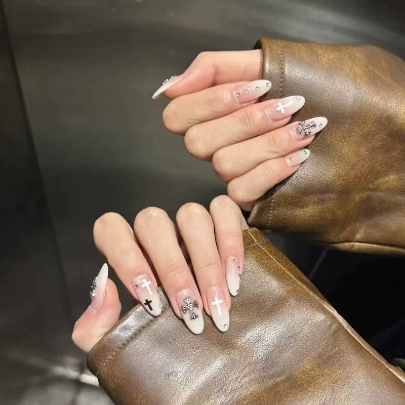 Crucifixion Almond Nails
