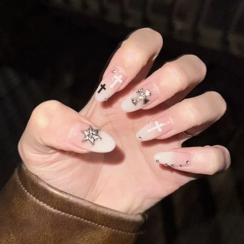 Crucifixion Almond Nails