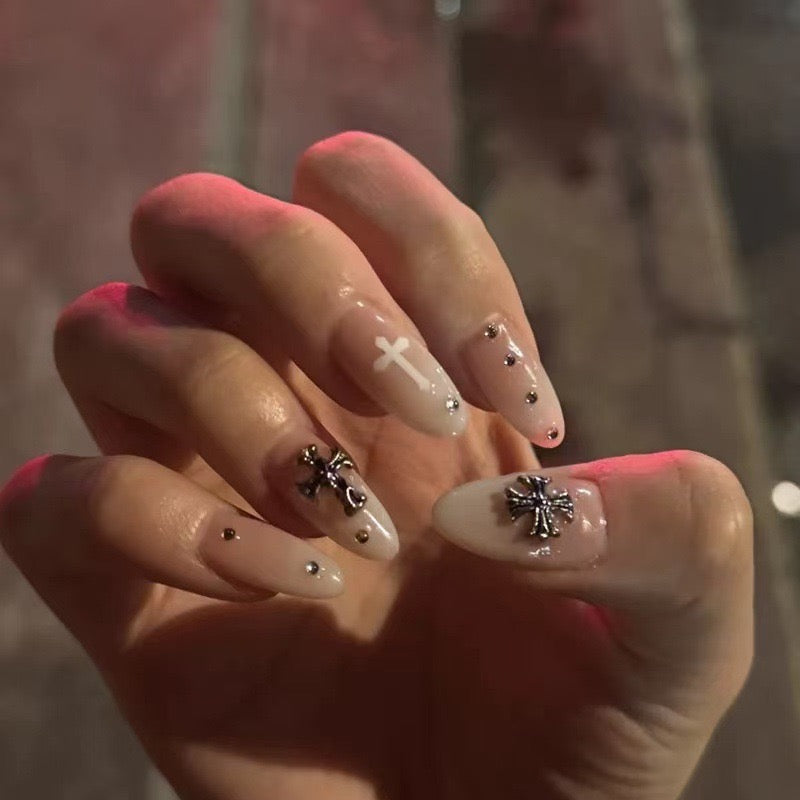 Crucifixion Almond Nails