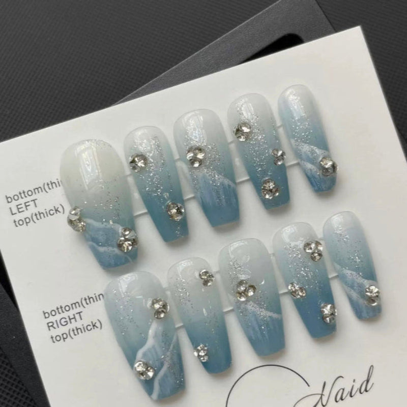 Diamond Blue Nail