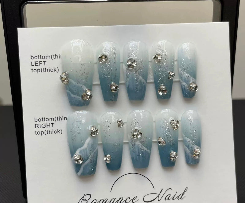 Diamond Blue Nail
