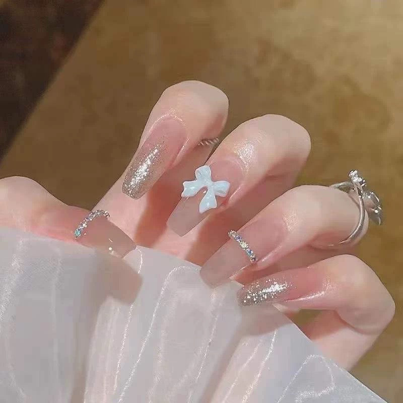 Bow Nude Nail