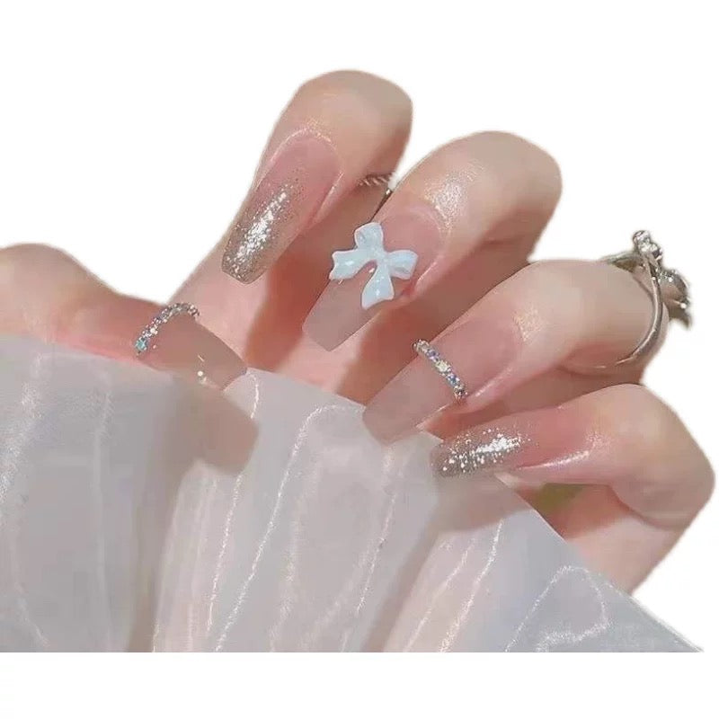 Bow Nude Nail