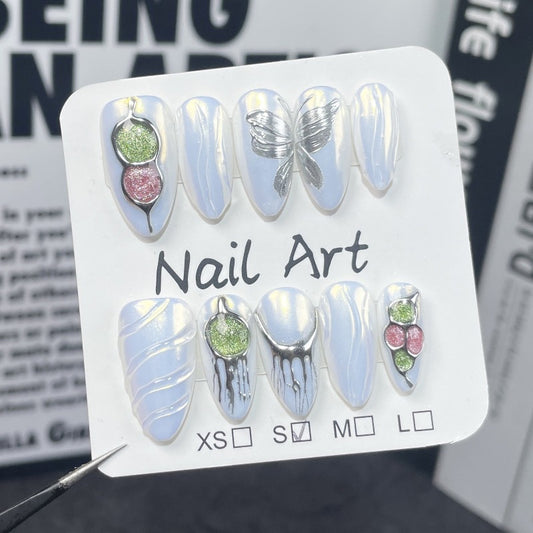 Butterfly Agitation Handmade Press On Nail