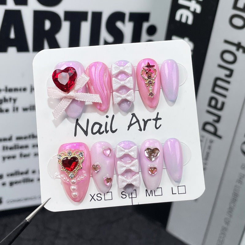 Pink Barbie Handmade Press On Nail