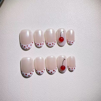 Cherry French Manicure