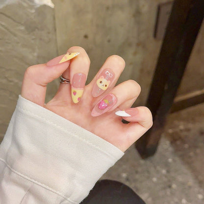 Pink Bear Handmade Press On Nail