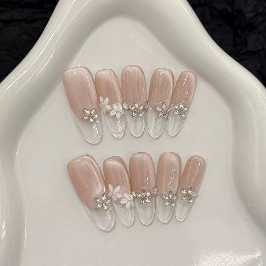 Floral Pink Nail