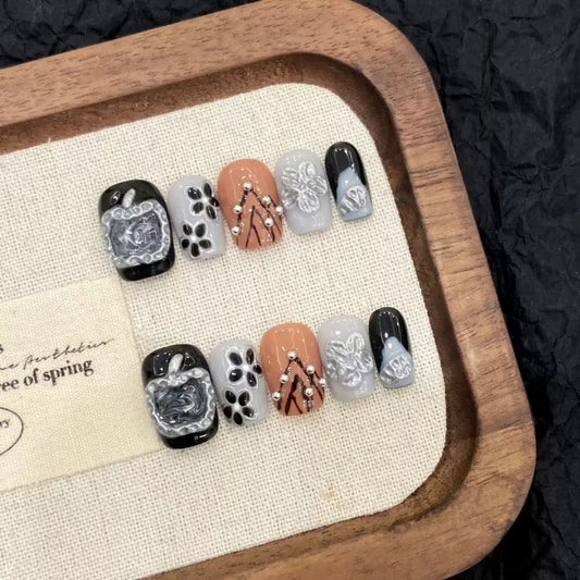 Apple Black Nails