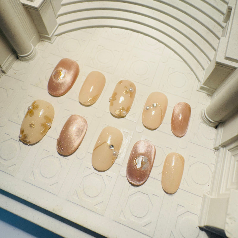 Flower Brown Nail