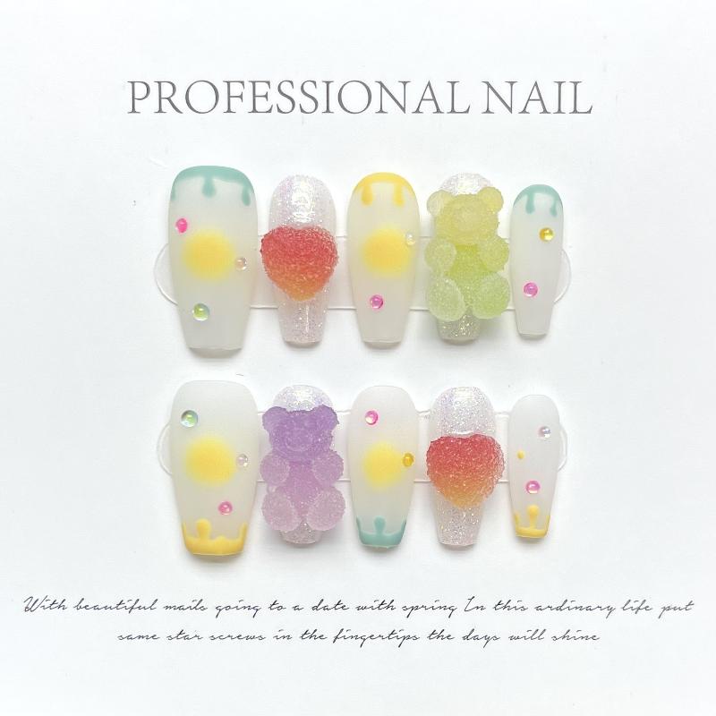 Candy Bear Handmade Press On Nail