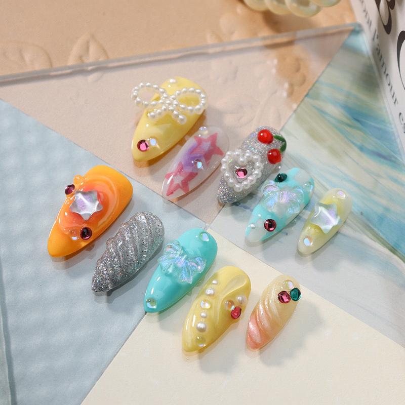 3D Ribbon Cute Nail Handmade Press On Nail