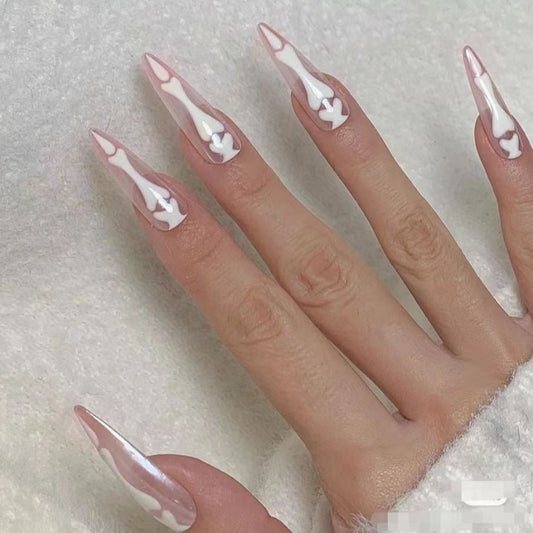 Gradient Cat Claw Bone Nail Art