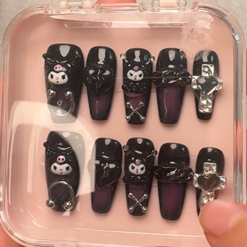 Deep Purple Kurumi Handmade Press On Nail