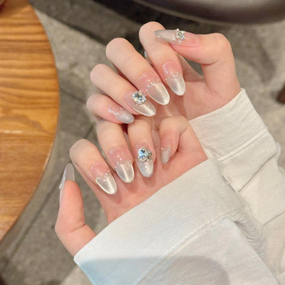 Rhinestone French Nail