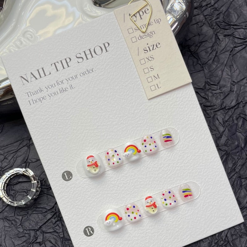 Snowmen Handmade Press On Nails