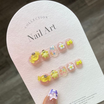 Yellow Candy Handmade Press On Nails