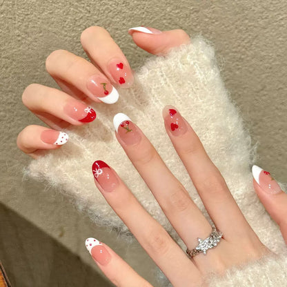 Cherry Pink Nails