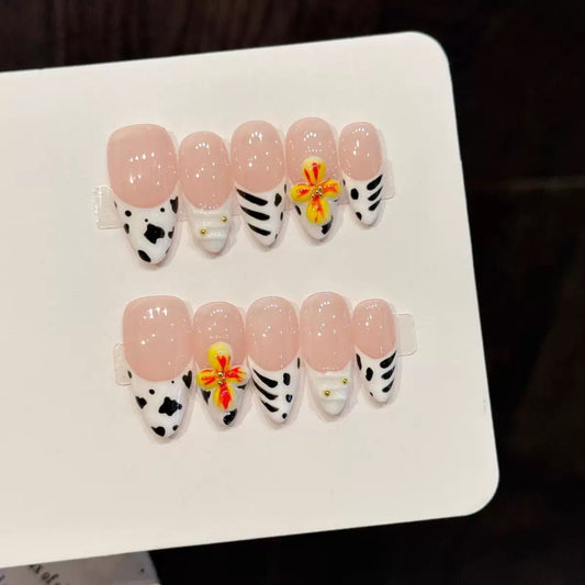 Pink-veined Floral Pattern