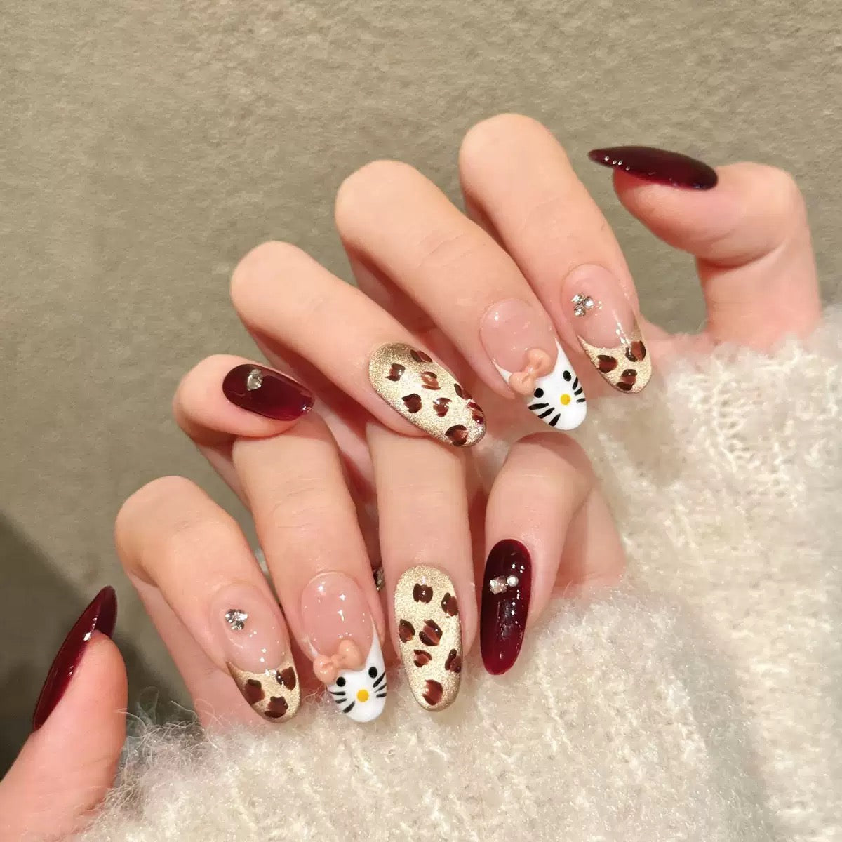 Leopard-print Hello Kitty
