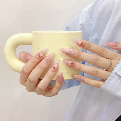 Peach Pink Nail Handmade Press On Nail