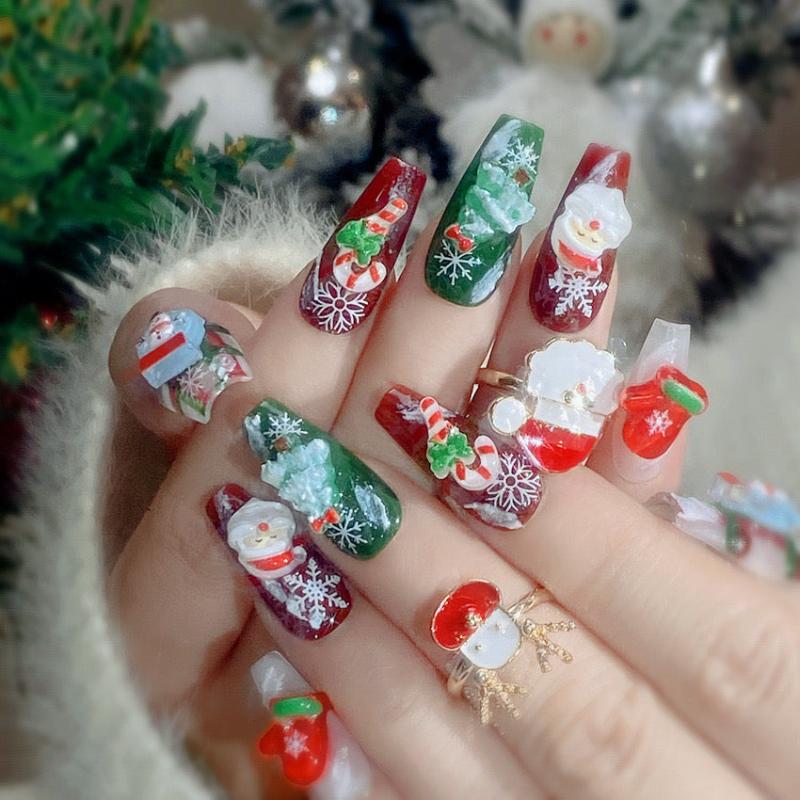 Snowman Christmas Nail