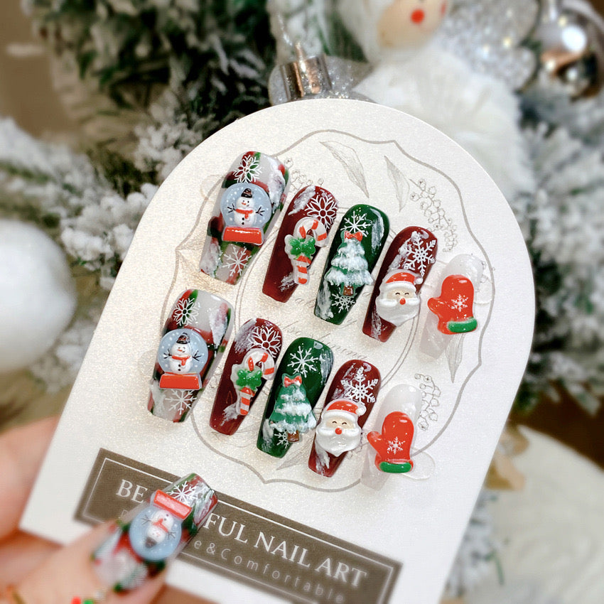 Snowman Christmas Nail