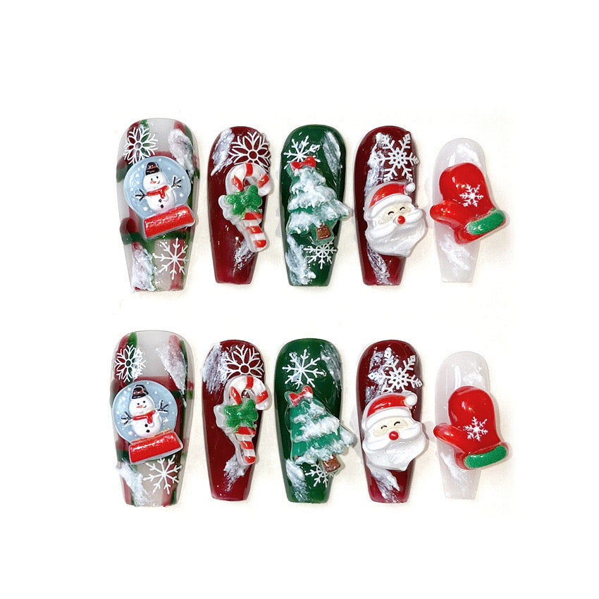 Snowman Christmas Nail