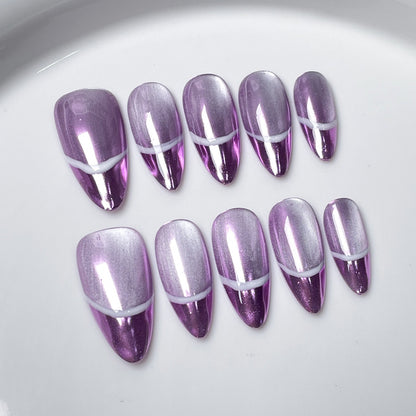 Purple French Nail