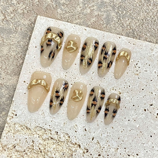 Leopard Handmade Press On Nail